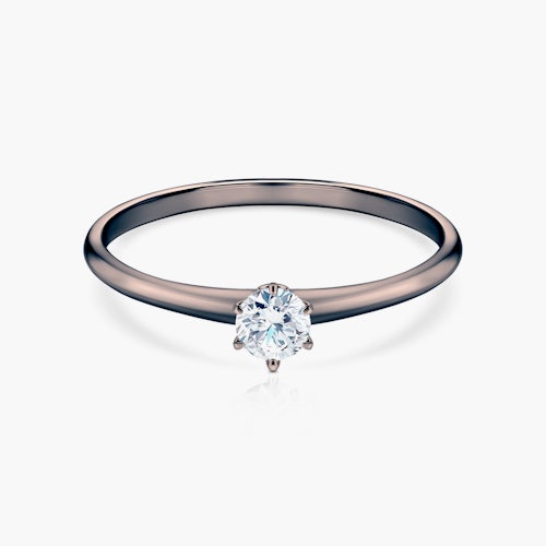 Pierścionek zaręczynowy The Journey: czarne złoto, diament